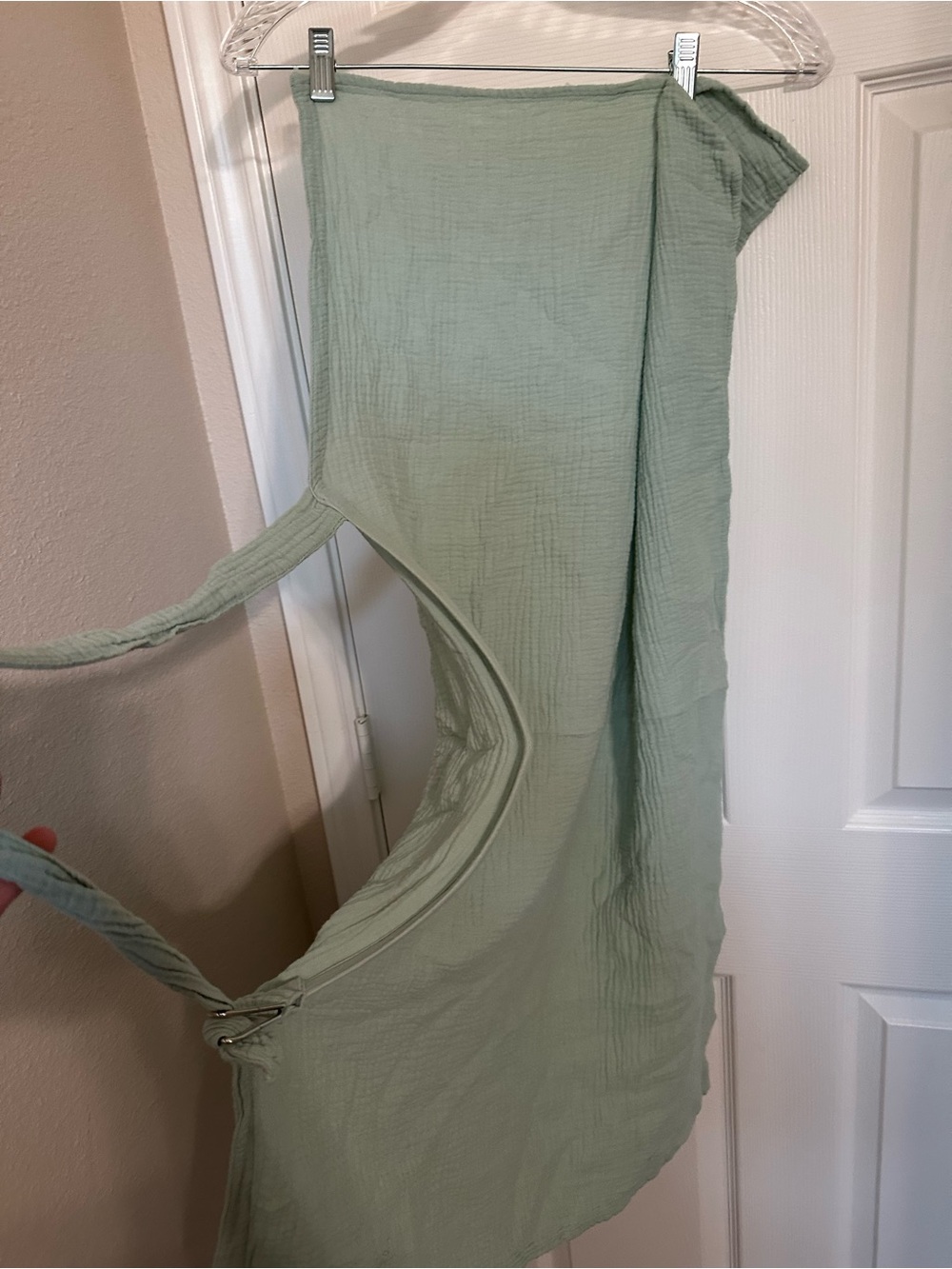 Muslin nursing cover sage green  one size